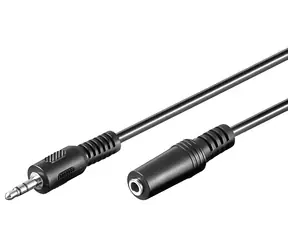 Goobay 50431 prodlužovací audio kabel 3,5mm jack černá 2 m / Audio kabel / Prodlužovací / 3-pin