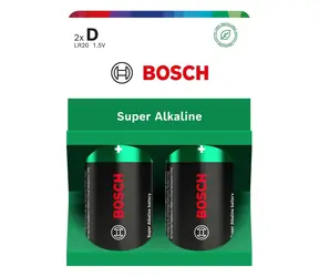 Bosch LR20SA2B/00 Super Alkaline / Alkalická baterie D (LR20) / 2 ks
