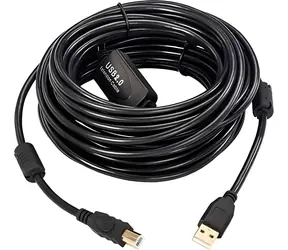 MicroConnect Aktivní kabel USB-A (M) - USB-B (M) 15 m černá / Kabel / USB 2.0 / 480 Mbit/s