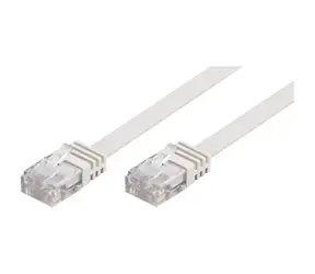 Goobay Patch kabel UTP CAT5e plochý bílý / Patch kabel / 0,5 m