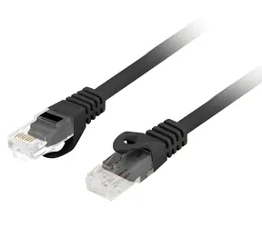 Lanberg CAT6 UTP 10m černá / Patch kabel / RJ45-RJ45 / LSZH / CU / Fluke Passed