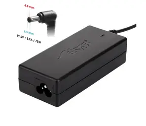 Akyga Nabíječka na notebook 19,5V/3,9A pro Sony / Nabíječka / 75 W / konektor 6,5x4,4 mm + pin / černá