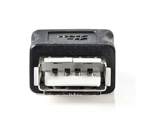 Nedis USB-A adaptér černá / Adaptér USB / USB-A - USB-A / USB 2.0 / 480 Mbps