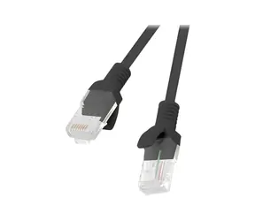 Lanberg Patch kabel CAT5E UTP černá 2 m / Patch kabel / RJ45-RJ45 / Fluke Passed