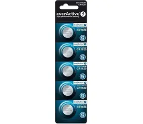 EverActive CR1620 / Lithiová knoflíková baterie / 3 V / 5 ks