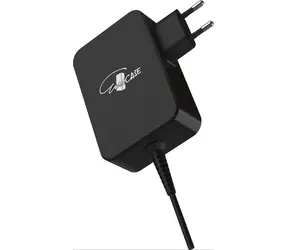 EUROCASE AD-716 černá / Napájecí adaptér / 65W GaN / USB-C PD / 7 koncovek
