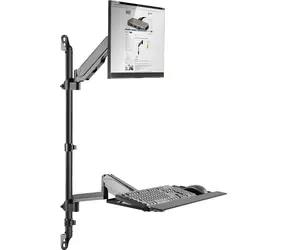 Digitus DA-90372 / Stolní držák pro monitor / VESA 75x75-100x100 / 17"-32" / nosnost 8 kg / výškově nastavitelná
