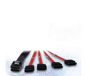 Inter-Tech Kabel SFF-8087 - 4x SATA černá / Interní kabel / Mini SAS - SATA / 1 m