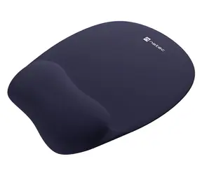 Natec Chipmunk tmavě modrá / Podložka pod myš / ergonomická / paměťová pěna / opěrka zápěstí