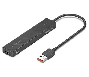 Vention USB-C hub 5v1 černá / USB hub / USB 3.2 Gen 2 / 10 Gbps / 4x USB-A + 1x USB-C