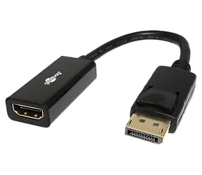 Goobay DisplayPort - HDMI adaptér černá / Adaptérový kabel / 8K / 60 Hz / 10 cm