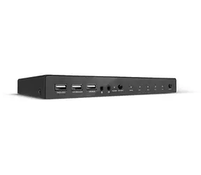 Lindy 4 Port KVM Switch černá / KVM přepínač / 4x HDMI / 4K 60Hz / USB 2.0 / Audio