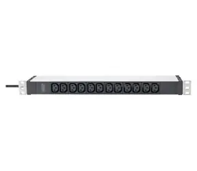 DIGITUS PDU DN-95426 černá / Zásuvková lišta / 19" / 1U / 12x C13 / 16 A / 2 m