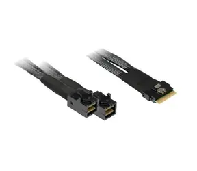 Inter-Tech SFF-8654 8i - 2x SFF-8643 / Kabel / 0,75 m / 24 Gbit/s