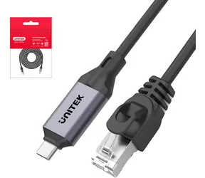 Unitek Cat.8 RJ45 černý / Patch kabel / S/FTP / 3 m