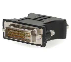 Nedis adaptér DVI-I(24+5) - VGA černý / Redukce / Poniklovaný / Přímý