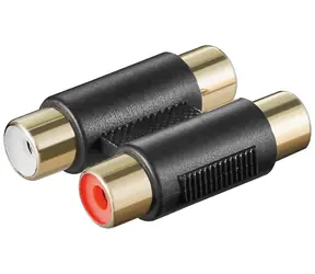 Goobay 12419 adaptér Cinch-Cinch / Audio redukce / 2x cinch zásuvka / pozlacené kontakty