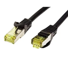 Goobay Patch kabel SFTP Cat7 černá / Patch kabel / S/FTP / RJ-45 / LSZH / 0,5 m