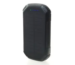 Sunen PowerNeed 20000mAh 1W černá / Powerbanka / solární panel / USB-PD / svítilna / karabina