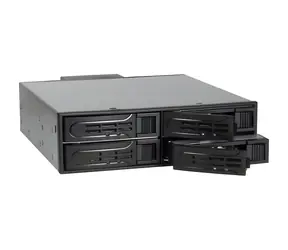 Inter-Tech ST-5244 černá/stříbrná / Rámeček pro disky / 4x 2,5" SATA/SAS/NVMe / 5,25"