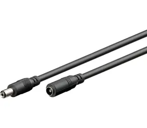 PremiumCord Prodlužovací napájecí kabel 5,5/2,1 mm / Napájecí kabel / 10 m / Samice-samec / max. 2 A