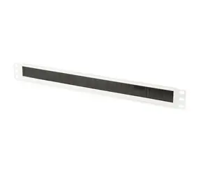 DIGITUS Kartáčová průchodka 1U šedá / Krycí panel / 483 mm (19") / kartáčový otvor 423x27 mm / ocelový plech