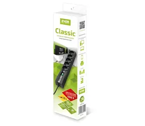 Ever model Classic / Přepěťová ochrana / 5 zásuvek / 1,5 m / 2500 W
