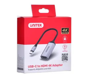 Unitek USB-C na HDMI 2.0 černá / Adaptér / 4K 60Hz / HDCP 2.3