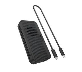 Icy Box IB-1980M-80G černá / Externí box pro M.2 NVMe SSD / PCIe 4.0 / USB4 80Gbit/s / integrovaný ventilátor