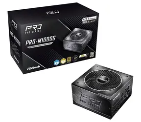 ASRock PRO-M1000G černá / Zdroj ATX / 1000 W / 80 PLUS Gold / ATX 3.1 / 135 mm
