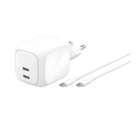 Belkin duální nabíječka USB-C 67W / Nabíječka / 2x USB-C / PD / PPS / s 2m kabelem USB-C
