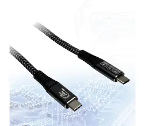 Inter-Tech USB-C 3.2 Gen 2x2 3 m černá / USB-C kabel / PD 240 W / 20 Gbit/s