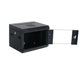 Eurocase GMC3204 10" 4U/280mm černá / Nástěnný rozvaděč / skleněné dveře / zatížení 60 kg