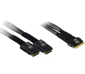 Inter-tech SAS kabel SFF-8654 - 2x SFF-8087 / Kabel / 24 Gb/s / 0,75 m