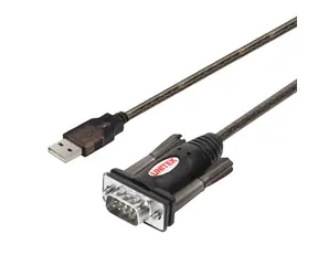 Unitek Y-105 černá / Redukce USB-A (M) - RS-232 DB-9 (M) / 1,5 m