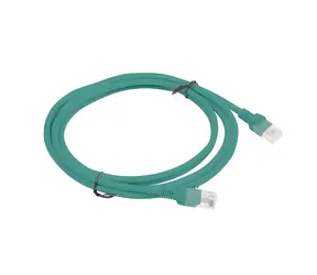 Lanberg Patch kabel Cat5e U/UTP zelená, 0,25 m (10 ks) / Patch kabel / RJ45-RJ45 / Fluke Passed / CCA