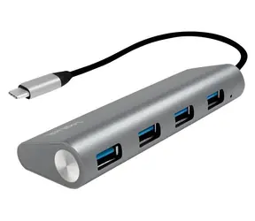 LogiLink USB-C hub 4x USB-A šedá / USB hub / USB 3.2 Gen 1 / 4 porty