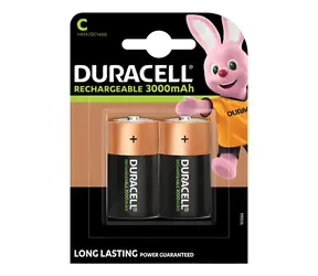 Duracell HR14 / Nabíjecí baterie C / 1,2 V / 3000 mAh / NiMH / 2 ks