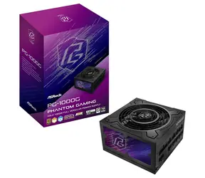 ASRock Phantom Gaming PG-1000G černá / Zdroj / 1000 W / ATX 3.1 / 80 PLUS Gold / Modulární