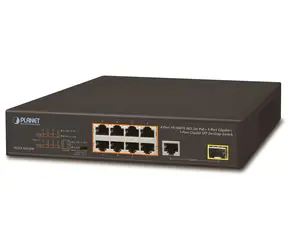Planet FGSD-1011HP / PoE switch / 8x 10/100 / 1x 1000Base-T + 1x SFP / 802.3at 120W / fanless