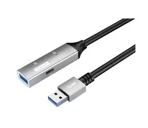 PremiumCord aktivní prodlužovací kabel USB 3.2 5m / Prodlužovací kabel / A/M-A/F / 5Gbps / hliníkové konektory