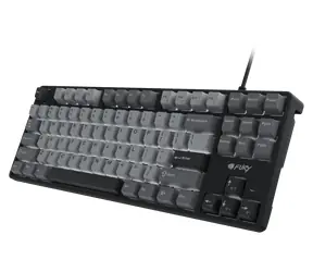 Fury Kanabo K2 černo-šedá / Mechanická herní klávesnice / US layout / USB / LED podsvícení / 80%