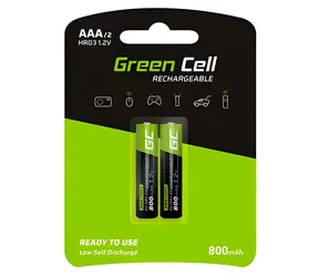 Green Cell Nabíjecí baterie AAA HR03 / Baterie / NiMH / 1,2V / 800mAh / 2 ks