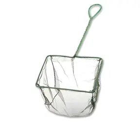 TOMMI Akvarijní síťka zelená 10x8 cm / rukojeť 25,5 cm / obdélníkový tvar