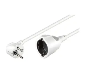 MicroConnect Prodlužovací kabel Schuko M-F bílá / Prodlužovací kabel / 5 m / 16 A