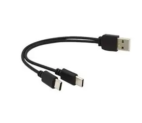 PremiumCord USB-A na 2x USB-C nabíjecí rozdvojka / Nabíjecí kabel / 30 cm