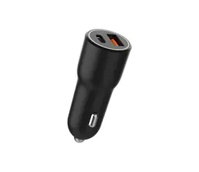 Gembird Autonabíječka 38W černá / Autonabíječka / USB QC3.0 + USB-C PD