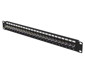 Lanberg PPRF-R624-B černý / Patch panel / 24 portů / F konektor / 1U / 19"