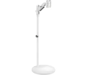 Maclean MC-970W bílá / Mobilní podlahový stojan pro TV / 17-35" / plynová pružina / nosnost 2-10 kg