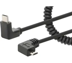 Manhattan USB-C - Micro-USB černá / USB kabel / 1 m